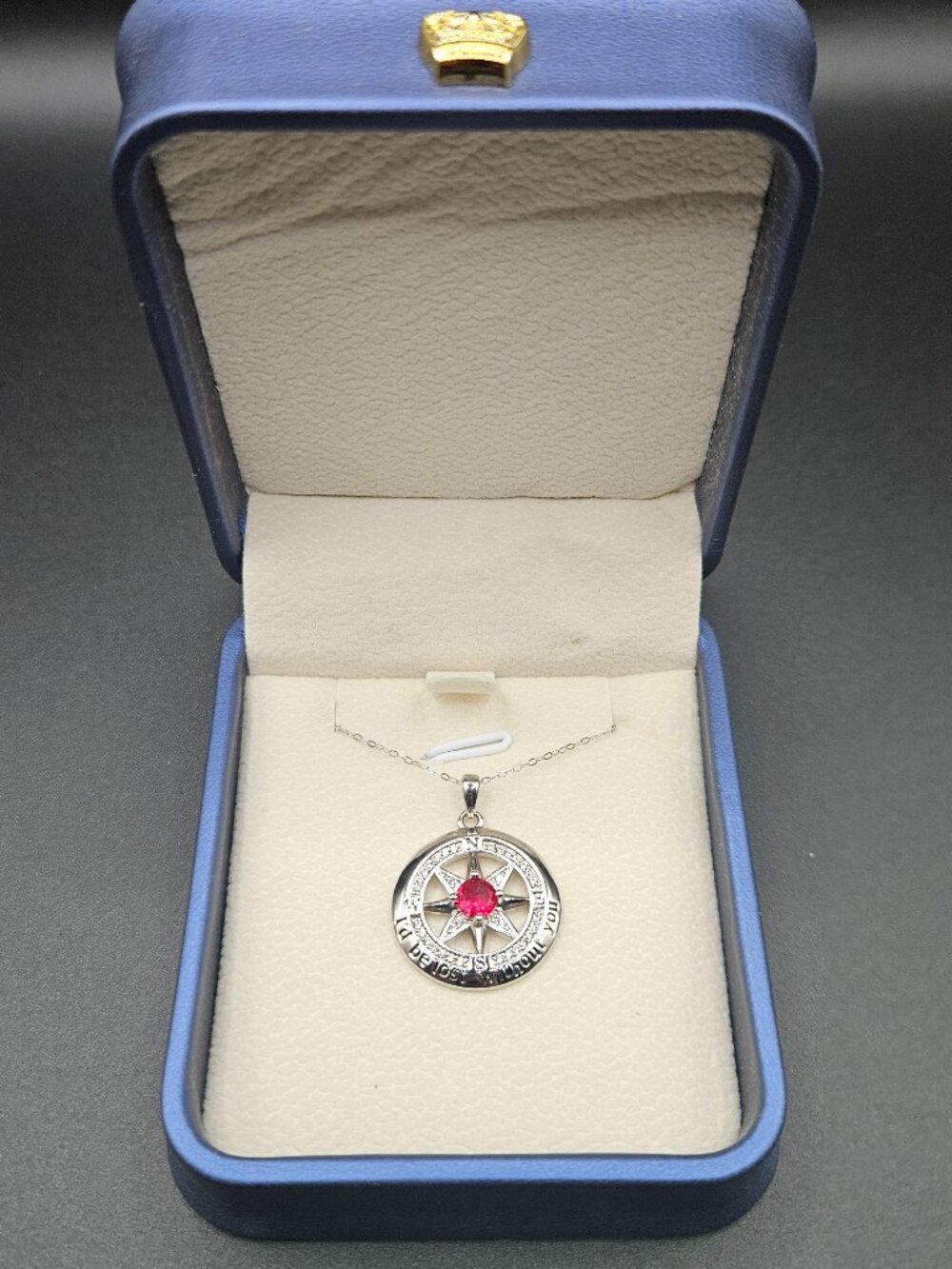 925 Sterling Silver Compass Necklace I’d Be Lost Without You Adjustable